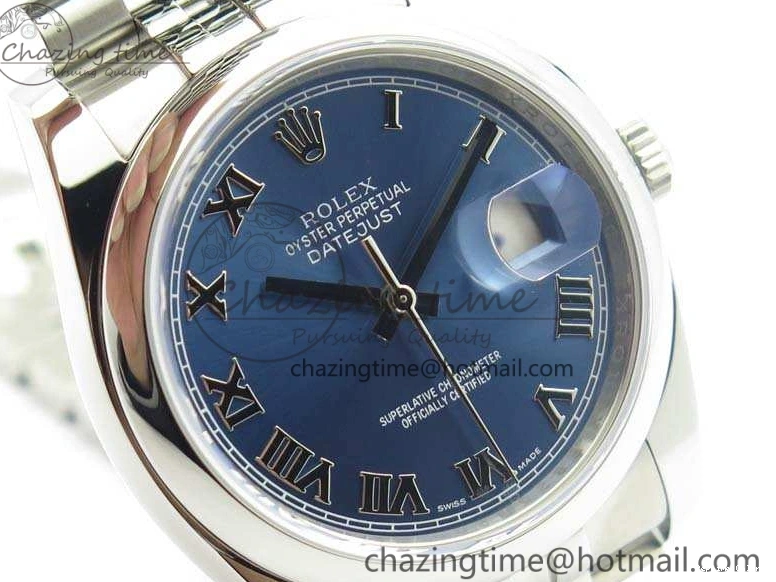 0516 DateJust 36mm SS 116200 ARF 1:1 Best Edition Blue Roman Dial On 904L SS Jubilee Bracelet SA GoodFit 3520